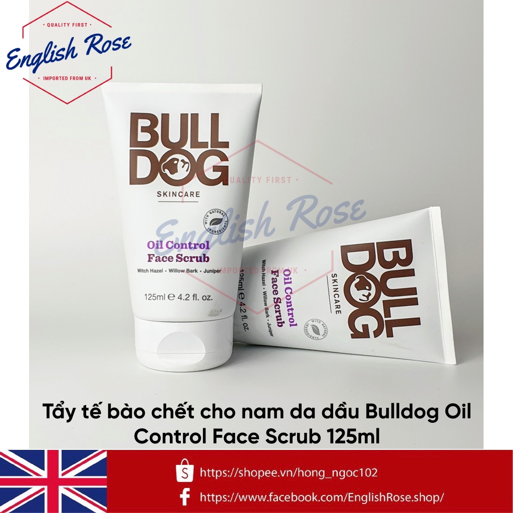 Tẩy tế bào chết cho nam da dầu Bulldog Oil Control Face Scrub 125ml