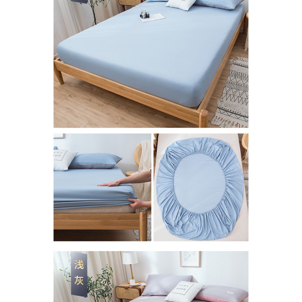 Bộ ga giường và vỏ gối nằm cotton tici LIDACO cotton hoạt tính nhiều màu lựa chọn giành cho mọi cỡ nệm