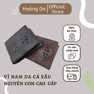 Ví da nam cá sấu nguyên con cao cấp, bóp nam da cá sấu thật 100% - bảo hành 24 tháng hoàng da xưởng da cao cấp