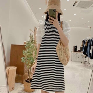 Váy bầu bigsize phối voan tay trẻ trung,có đủ size đến 100kg