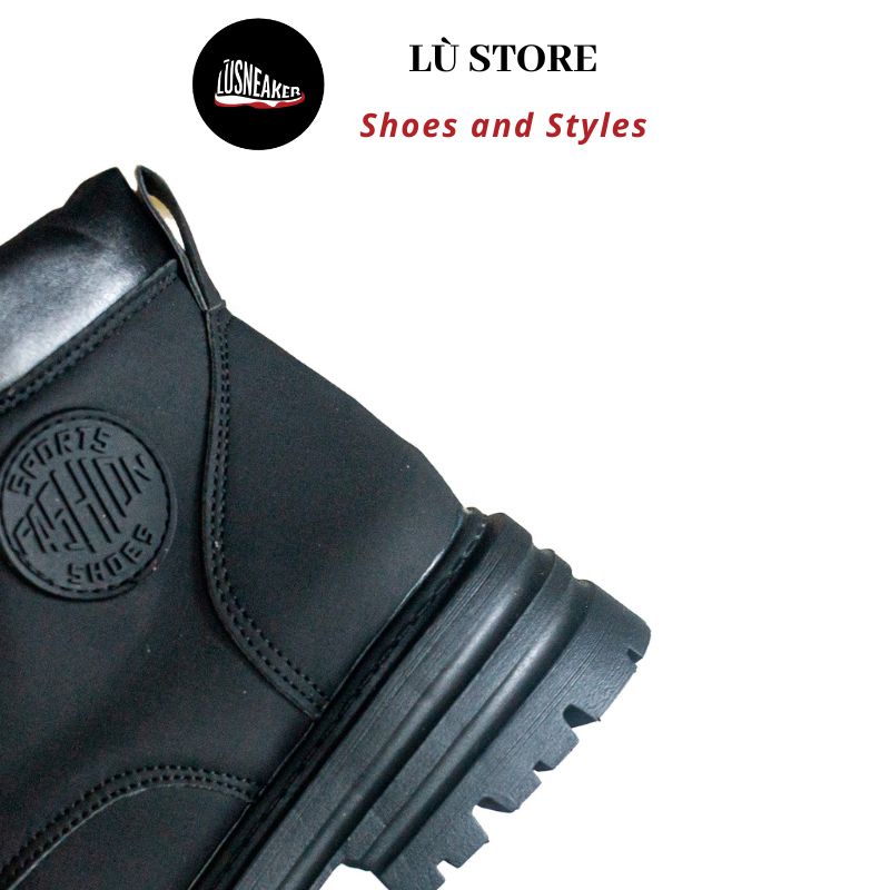 Boot nữ, giày bốt nữ boost thời trang martin đế khâu chỉ nổi tắng 5cm chiều cao chất liệu da trơn da lộn  -B01