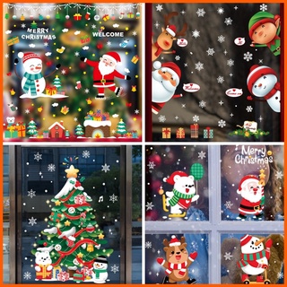 [HỎA TỐC] Decal Noel 2 mặt trang trí giáng sinh màu sắc nét - Decal có keo sẵn bóc dán dễ dàng, không để lại keo khi gỡ