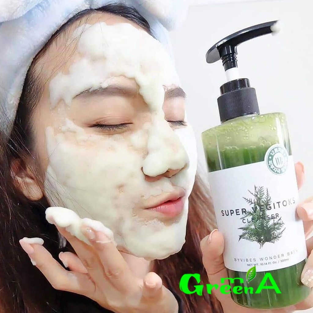 Sữa Rửa Mặt Rau Củ Quả Thải Độc Làm Sạch Tẩy Trang Super Vegitoks Cleanser Xanh Đỏ Tím 300ml [NHẬP KHẨU CHÍNH HÃNG] | BigBuy360 - bigbuy360.vn