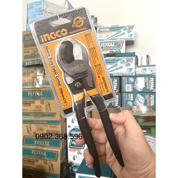 Kìm cắt cáp điện 10 inch đầu lớn INGCO HHCCB0210 (230523)