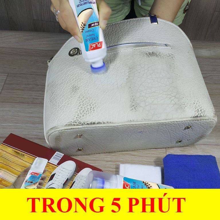 Chai vệ sinh giày dép và túi sách tiện lợi