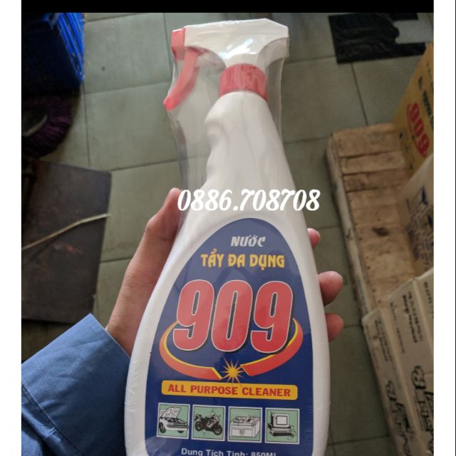 Tẩy đa dụng 909 chai lớn 850 ml(Hàng giao tháo màng co và đổ vào chai nước khác đựng bên ngoài )