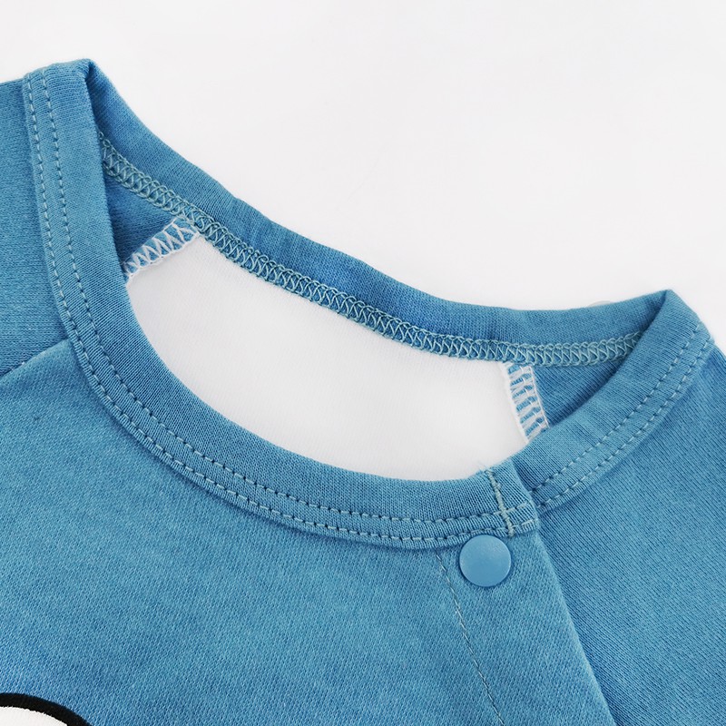 Bodysuit bé sơ sinh, áo sơ sinh cho bé từ 1 tháng đến 1 tuổi họa tiết doraemon chất liệu cotton 100% cao cấp BD129