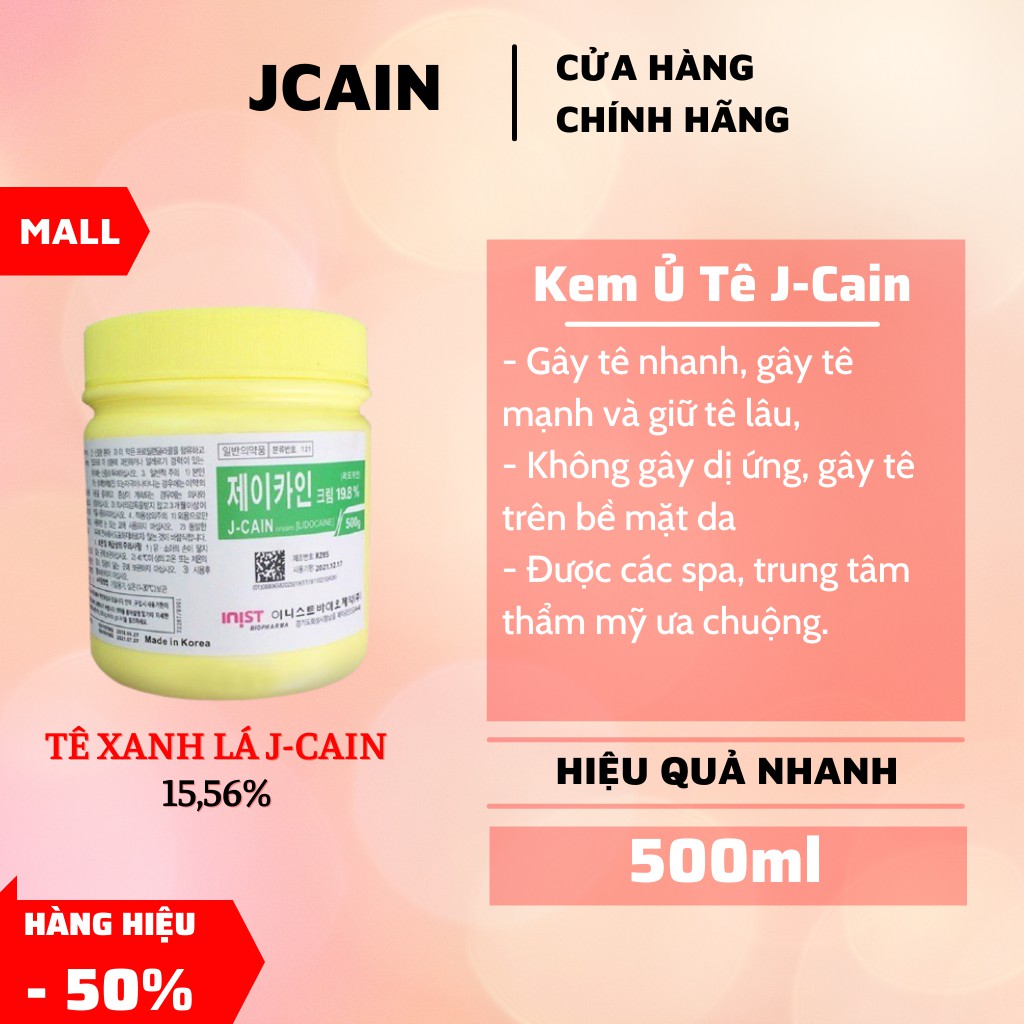 Kem Ủ JCain 15.56% lăn kim - Chất kem trắng đục