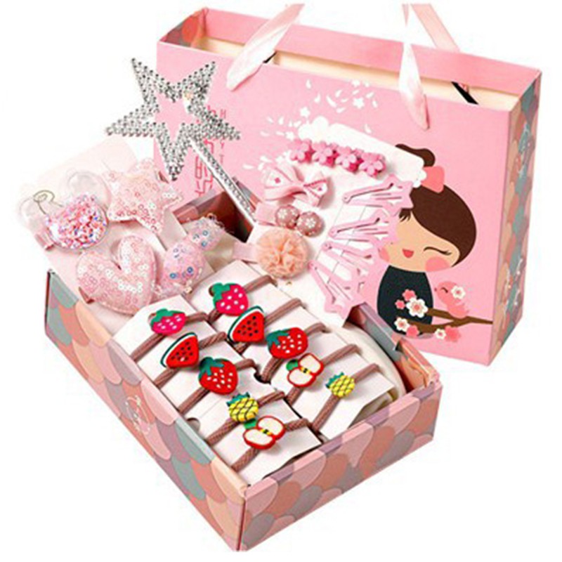 Bộ Phụ Kiện Tóc 26 Món Nhiều Kiểu Dáng Xinh Xắn Cho Bé Gái