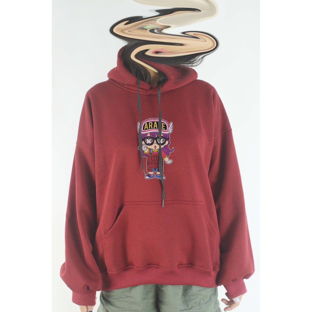 Áo khoác hoodie unisex cotton hình Half Skeleton series - Arale (nhiều màu)