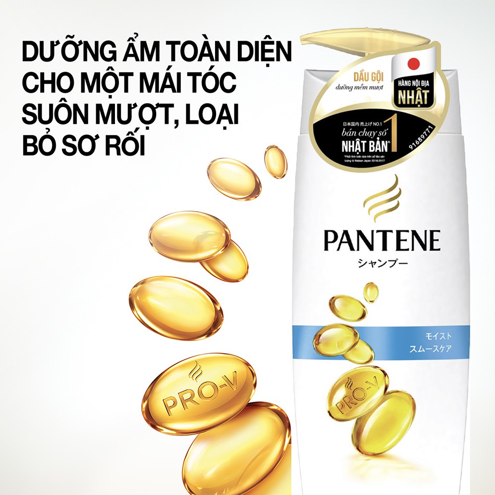 Combo Dầu gội PANTENE Nội Địa Nhật Bản 450ml & dầu xả 400ml dưỡng mềm mượt