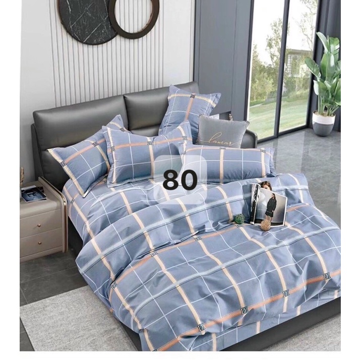 Bộ ga gối k mền 100% cotton Hàn quốc hàng nhập siêu thị đủ size 1m-1m8 nệm 5-30p ib nhiều mẫ