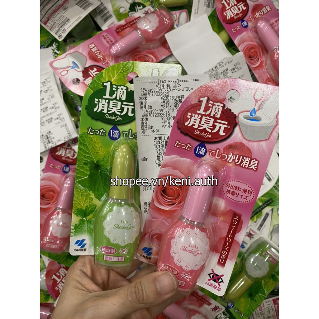 Nước nhỏ thơm bồn cầu Kobayashi Shoshugen Nhật Bản 20ml