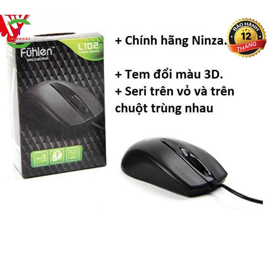 Chuột Máy Tính Có Dây Cổng USB Fuhlen L102 chính hãng - Hãng phân phối chính thức