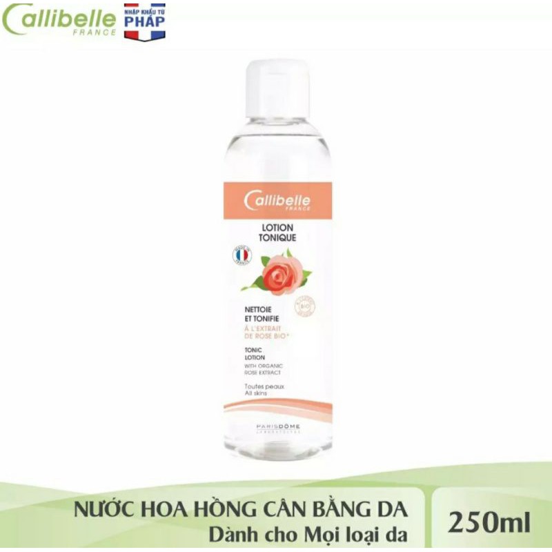 Nước Hoa Hồng Callibelle giúp dưỡng ẩm se khít lỗ chân lông 250ml