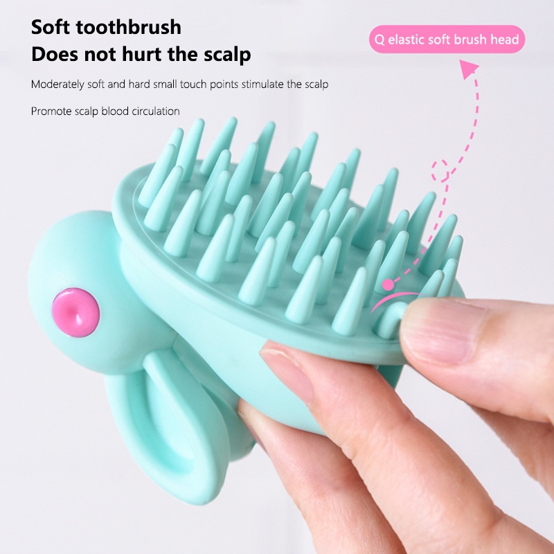 Lược Gel Mềm Mát Xa Da Đầu Khi Tắm Cho Người Lớn Và Trẻ Em