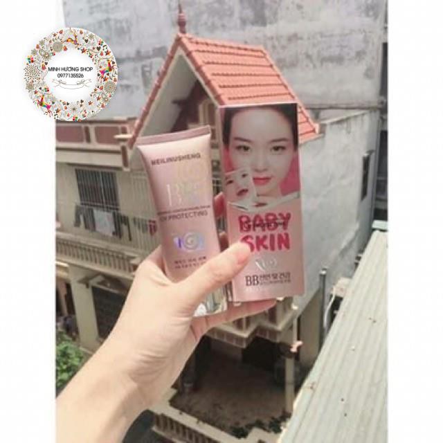 Kem nền BB Baby Skin 🍓tinh chất ốc sên🍓 lên tông trắng mịn dùng được cho da mụn , da nhạy cảm