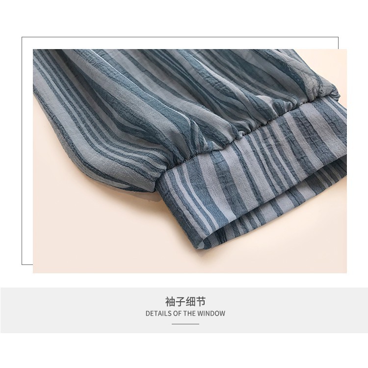 Áo khoác Chiffon sọc tay dài thời trang cho nữ | BigBuy360 - bigbuy360.vn