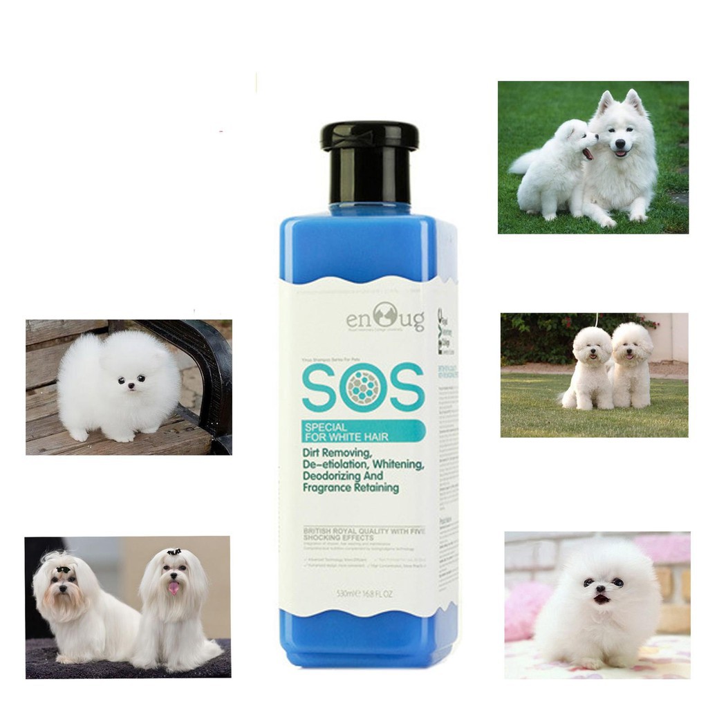 Sữa tắm SOS cho chó mèo lông trắng 530ml (Xanh dương)