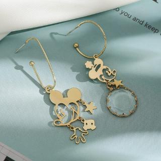 Bông tai mạ bạc 925 hình chuột Mickey dễ thương cho nữ