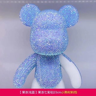 Gấu đính đá handmade bearbrick sz 23cm