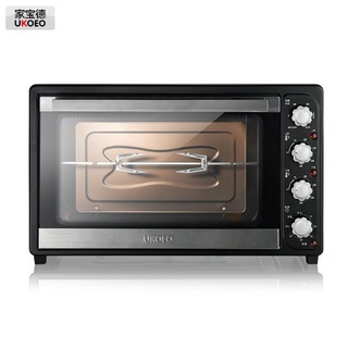 Lò nướng đa năng mini làm bánh điện quay thịt UKOEO HBD 7600 76 lít được làm bằng inox bền vĩnh cửu màu đen sang trọng