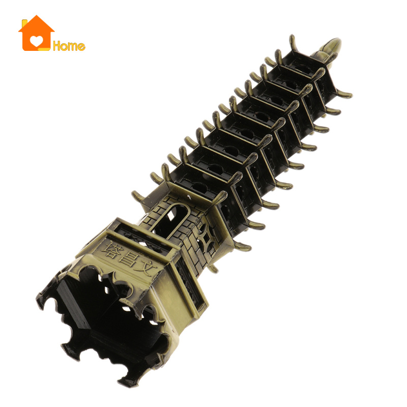 Đồ trang trí Tháp Phật Giáo Bằng Hợp Kim Kẽm 13cm