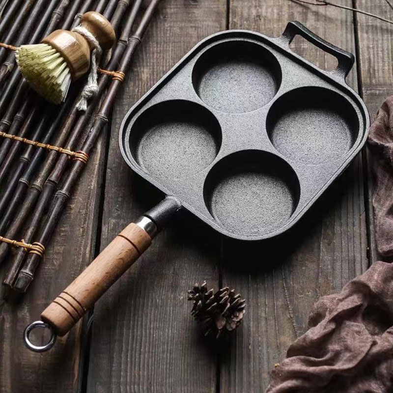 Chảo JIASHI chiên trứng / bánh bao bằng sắt cảm ứng tiện lợi