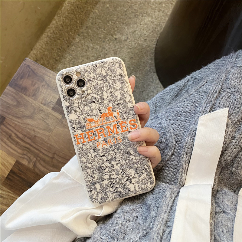 HERMES Ốp Lưng Tpu Mềm Họa Tiết Màu Nước Cho Iphone 12 11 Pro Max 6 6s 7 8 Plus Iphone X Xs Max Xr Se 2020