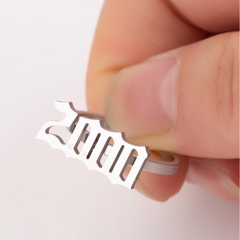 Nhẫn Thép Không Gỉ Khắc Số Năm Mới 1980 Đến 2001 Có Thể Điều Chỉnh Dành Cho Nam Nữ