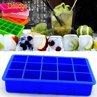 15-Cavity Large Ice Cube DIY Silicon Tray Pudding Jelly Maker Mold Square Mould