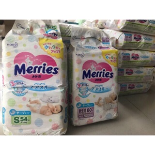 [Hà Nội] Bỉm dán/quần MERRIES nội địa Cộng miếng Nb96/S88/M68/L58/M64/L50/XL44/XXL28