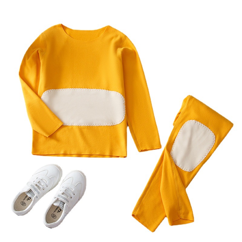 Bộ đồ ngủ dài tay giữ ấm bảo vệ bụng cho bé 90-160CM