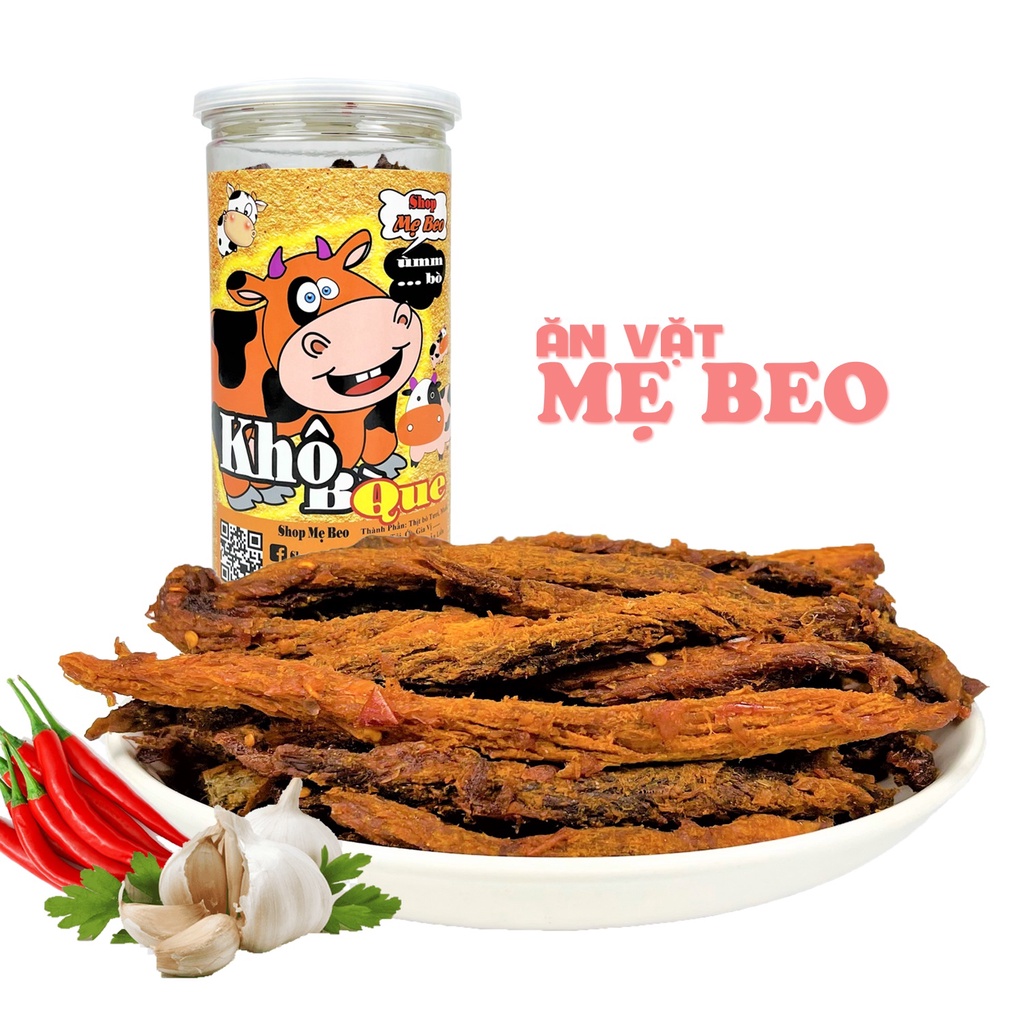 Khô bò que cay 300Gr Mẹ Beo cay cay cực ngon (Thịt Bò Thật)