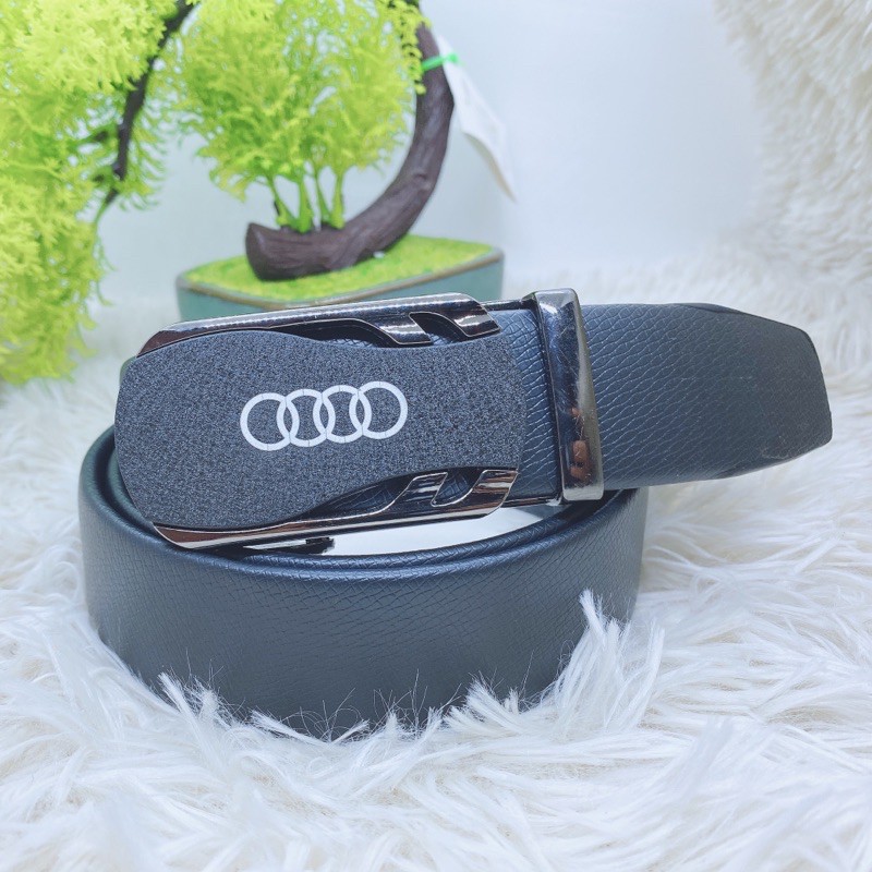 Thắt Lưng Nam,Dây Lưng Nam Mặt Hợp Kim Khoá Tự Động Mặt Sần Audi Dây Da Mềm Tổng Hợp