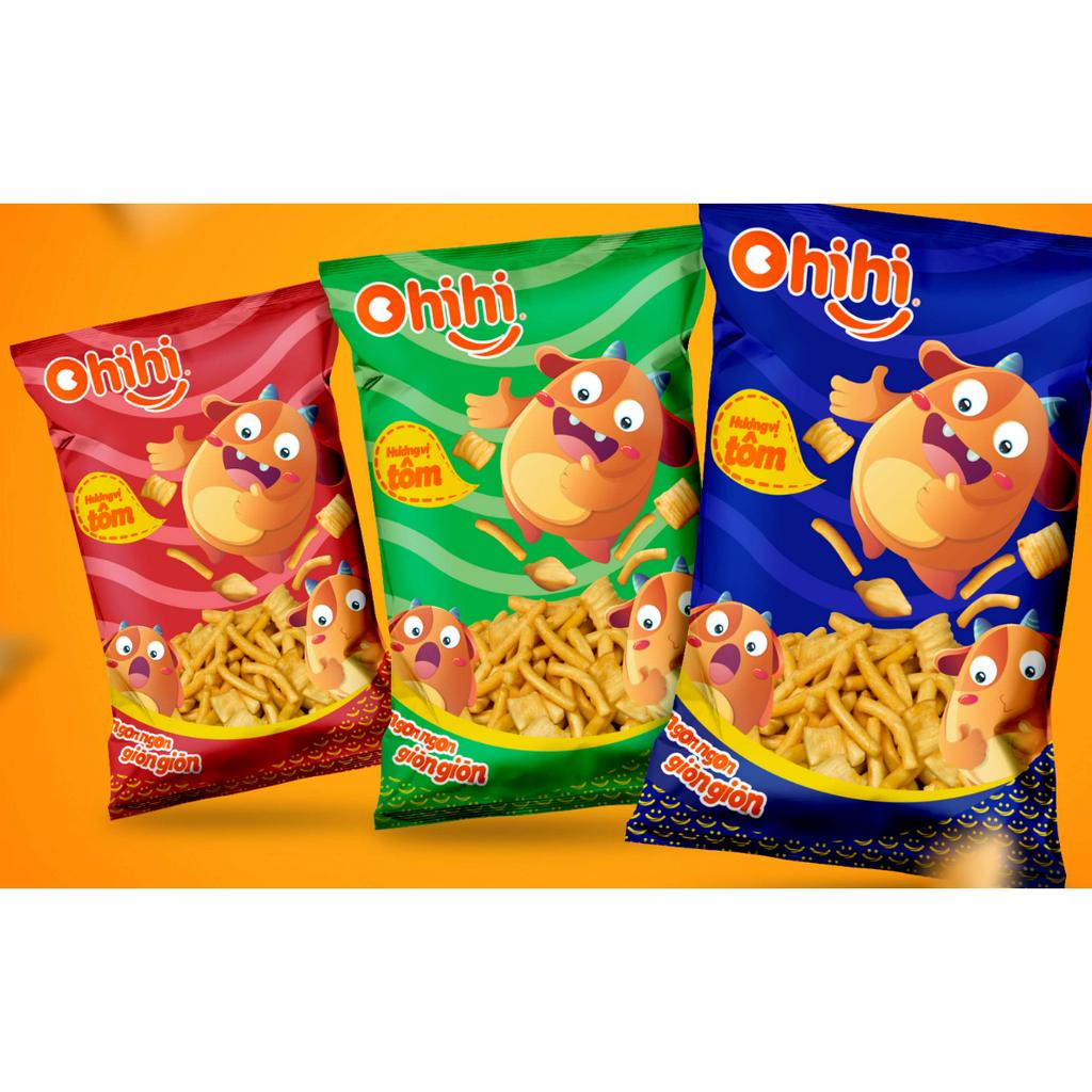 Combo 30 gói bánh snack que mini Ohihi tuổi thơ hương vị tôm