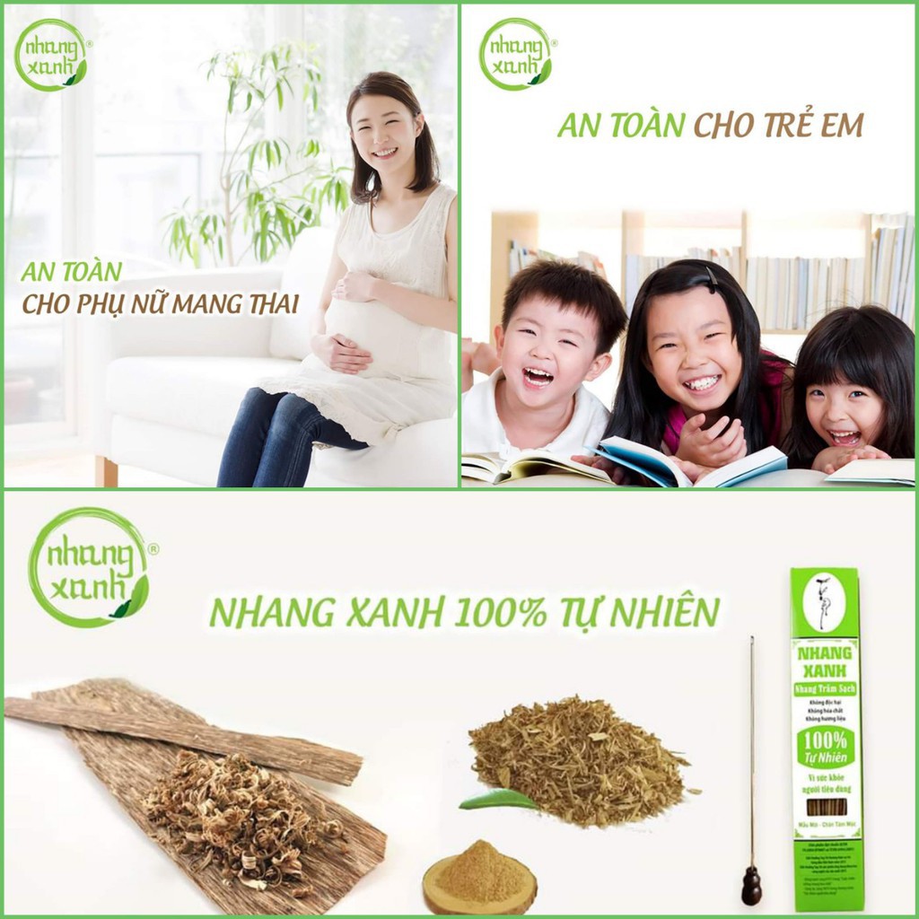 Nhang Xanh 30cm - 500 Cây - 500G - Ít khói - Hương trầm dịu nhẹ - Nhang Thiền