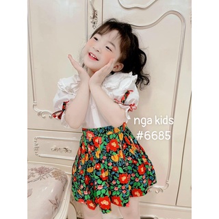 Váy bé gái - set áo sơ mi kèm chân váy hoa siêu xinh 🥰🥰🥰🥰🥰