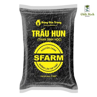 Trấu hun nguyên hạt Sfarm Không lẫn tạp chất ( túi 5dm3 )