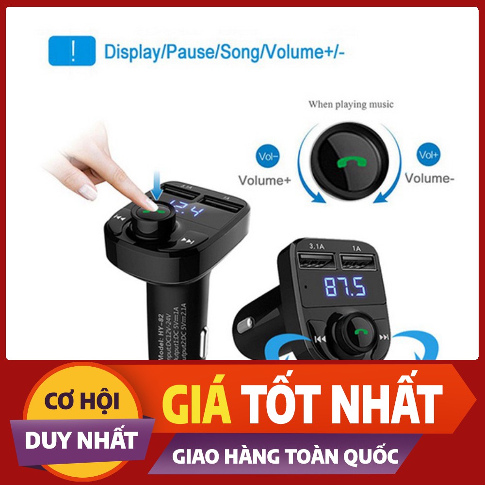 TẨU Bluetooth phát nhạc MP3 từ USB, điện thoại ra loa Ô TÔ chính hãng