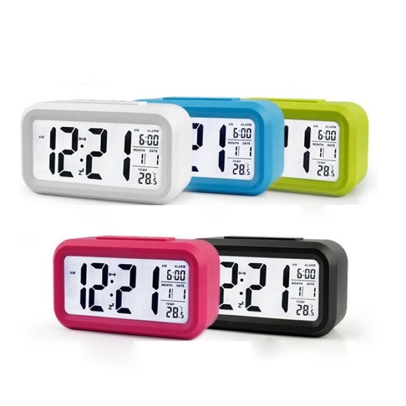 Đồng Hồ Báo Thức Điện Tử Để Bàn Màn Hình LCD Đa Chức Năng: Thời Gian, Lịch, Báo Thức, Nhiệt Độ -dc2998