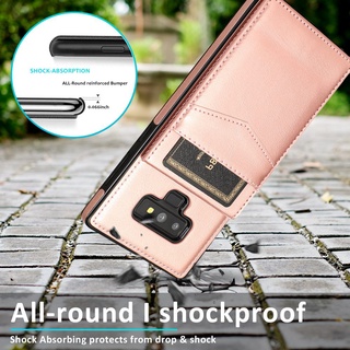 Ốp Điện Thoại Da Kèm Ngăn Đựng Thẻ Cho Samsung Galaxy Note 8/Note 9/Note 10/Note 10 Plus/Note 20/Note 20 Ultra