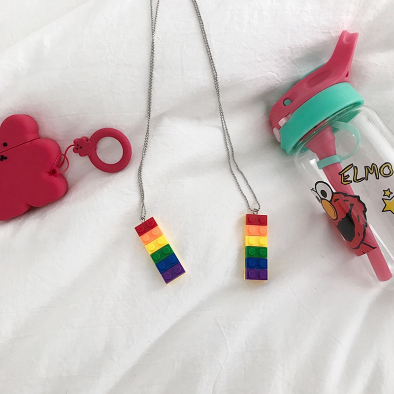 Vòng cổ Mặt Hình Khối Cầu Vồng / Hoa Hướng Dương / Mặt Cười Dễ Thương Cho Nam Và Nữ