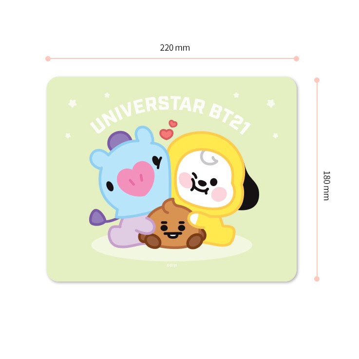 Lót chuột in hình nhân vật BT21 Mouse Pad Offical
