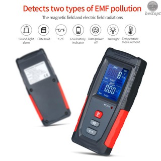 B&O High Precision Handheld Mini Digital LCD EMF Tester Electromagnetic Field Radiation Detector Meter Dosimeter Tester Counter