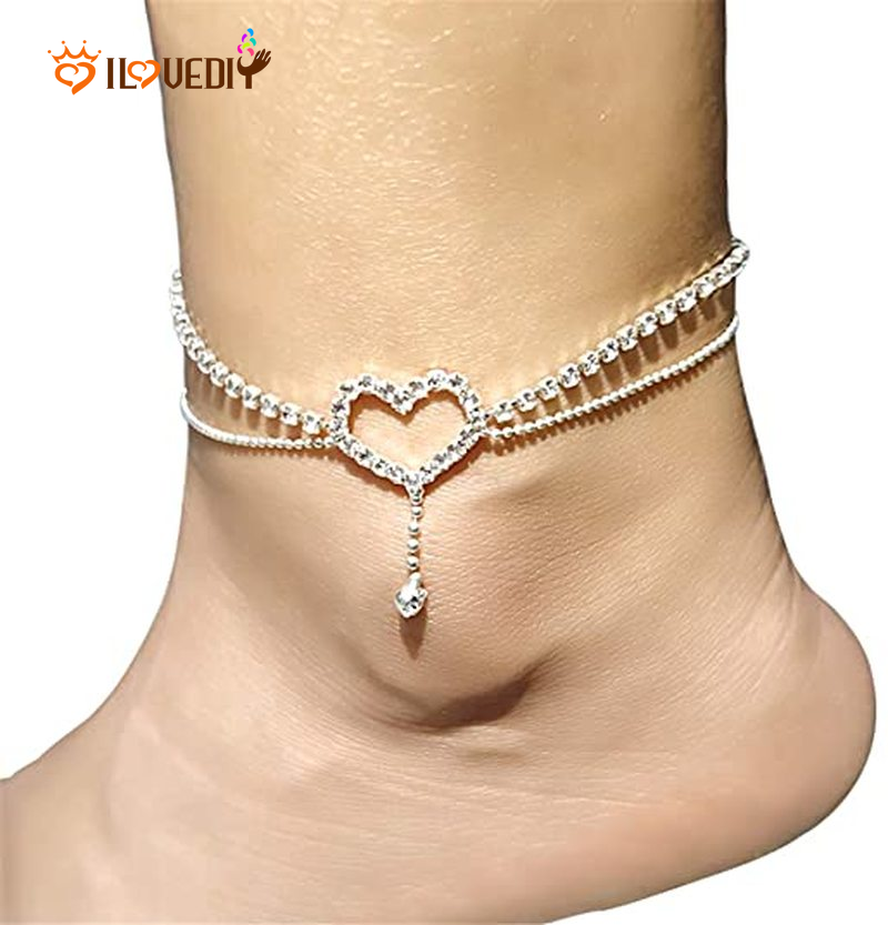 Lắc Chân Mạ Vàng Trắng Đính Đá Thời Trang Cho Nữ | BigBuy360 - bigbuy360.vn