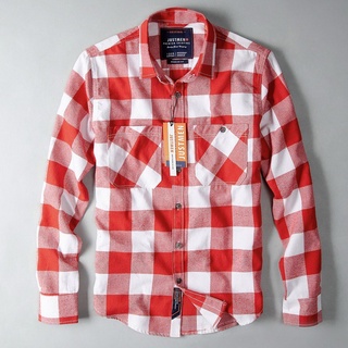 Áo Sơ Mi Flannel Just Men họa tiết sọc trẻ trung, thời thượng