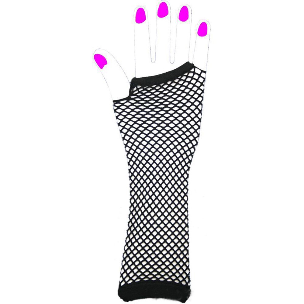 1 Đôi Găng Tay Lưới Dài Hở Ngón Nhiều Màu Quyến Rũ Cho Nữ