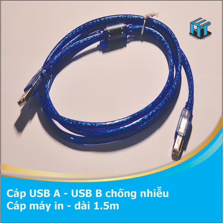 Dây USB A-B chống nhiễu dài 1.5 mét [HTE Quy Nhơn CN2]