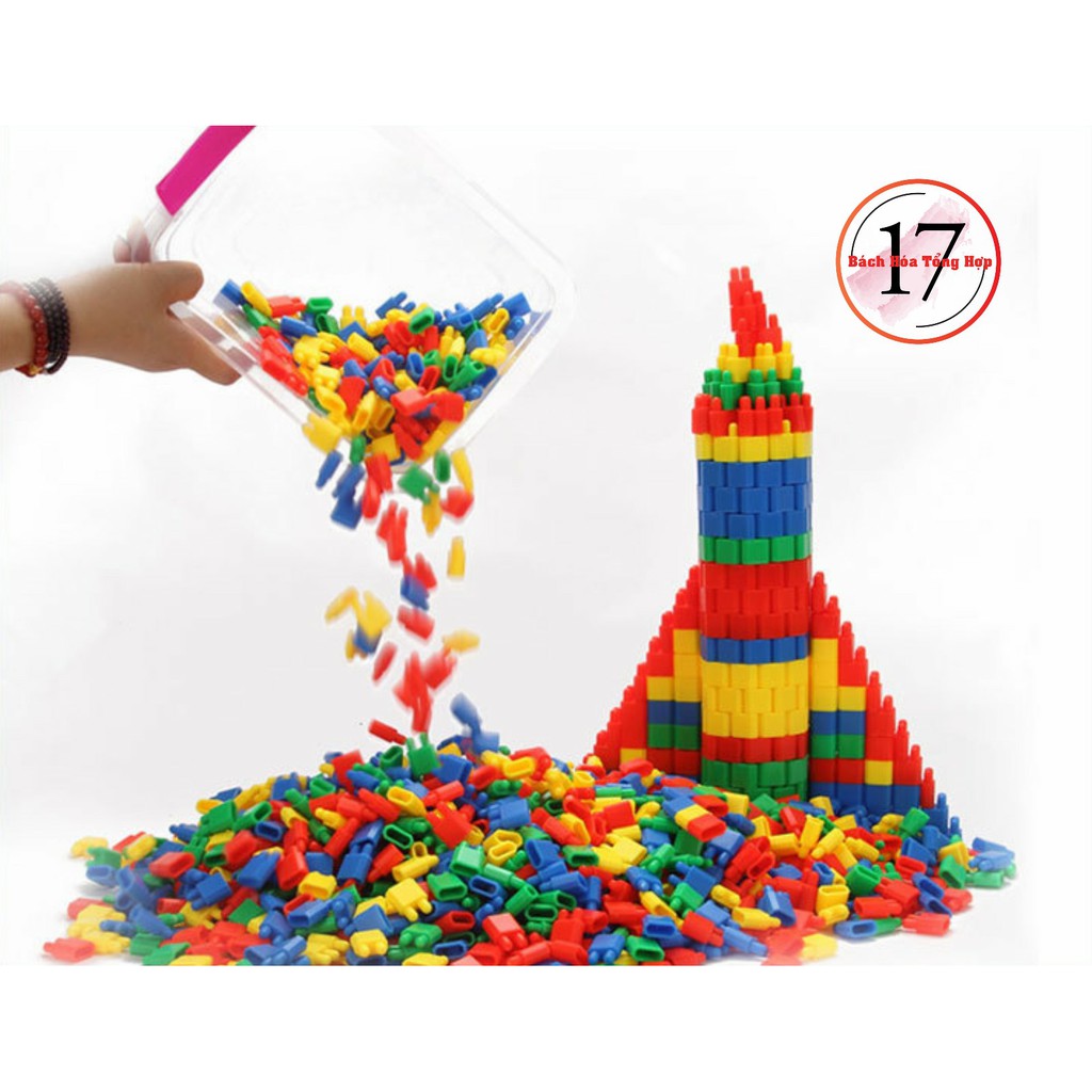 Đồ chơi lego lắp ráp túi 500 chi tiết cho bé tăng khả năng thông minh, sáng tạo cho trẻ em